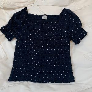 Puff Sleeve Polka Dot Top